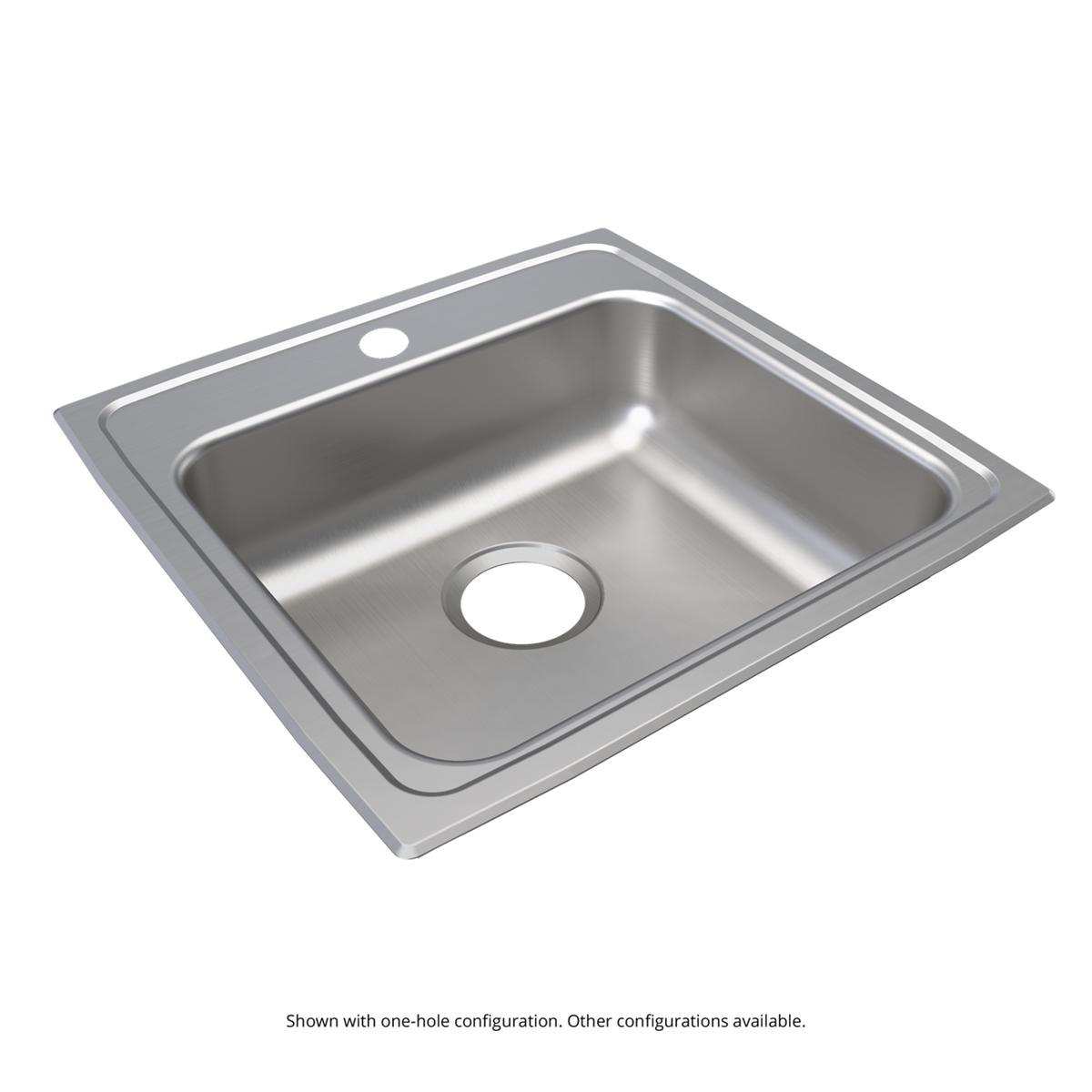 Just Manufacturing SLADA2019A653-J Stainless Steel 19-1/2" x 19" x 6-1/2" 3-Hole Single Bowl Drop-in ADA Sink