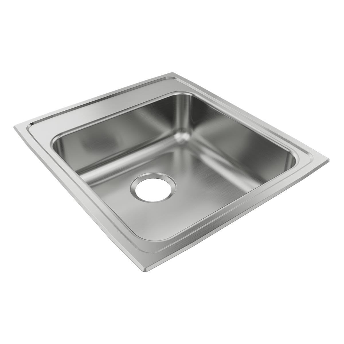 Just Manufacturing SLADA2119A653-J SS 19-1/2" x 22" x 6-1/2" 3-Hole Single Bowl Drop-in ADA Sink