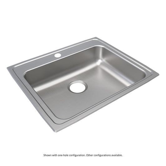 Just Manufacturing SLADA2125A552-J Stainless Steel 25" x 21-1/4" x 5-1/2" 2-Hole Single Bowl Drop-in ADA Sink