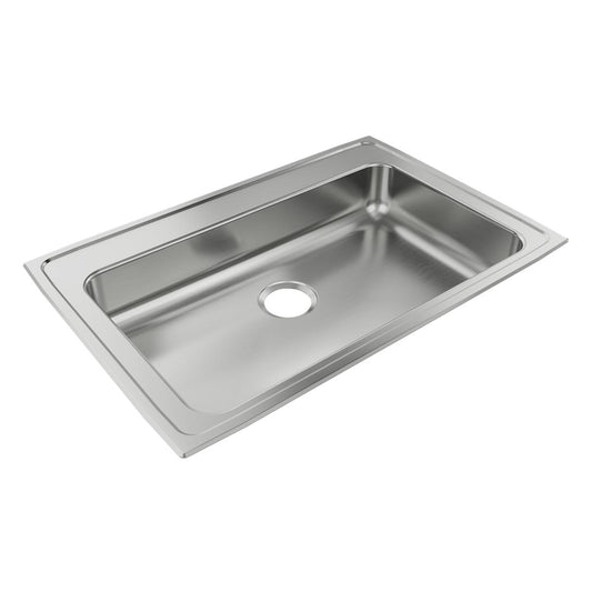 Just Manufacturing SLADA2133A552-J Stainless Steel 33" x 22" x 5-1/2" 2-Hole Single Bowl Drop-in ADA Sink