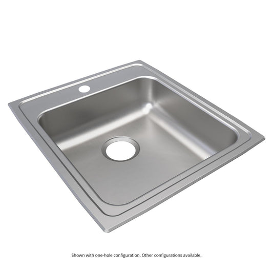 Just Manufacturing SLNADA2119A551-J Stainless Steel 19-1/2" x 22" x 5-1/2" 1-Hole Single Bowl Drop-in ADA Sink w/Integra Drain