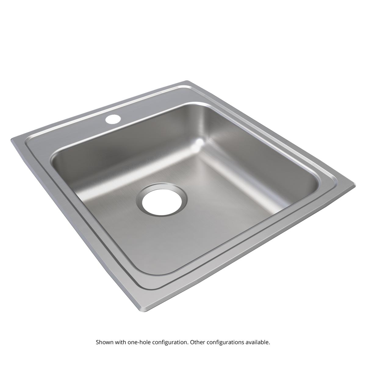 Just Manufacturing SLADA2219A553-J Stainless Steel 19-1/2" x 22" x 5-1/2" 3-Hole Single Bowl Drop-in ADA Sink