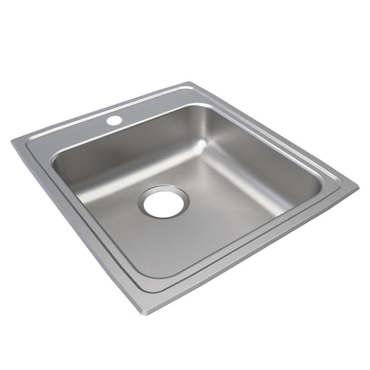 Just Manufacturing SLADA2219A651-J Stainless Steel 19-1/2" x 22" x 6-1/2" 1-Hole Single Bowl Drop-in ADA Sink