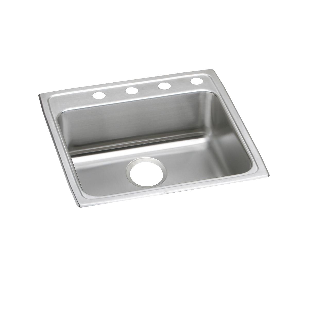 Just Manufacturing SLADA2222A453-J Stainless Steel 22" x 22" x 4-1/2" 3-Hole Single Bowl Drop-in ADA Sink