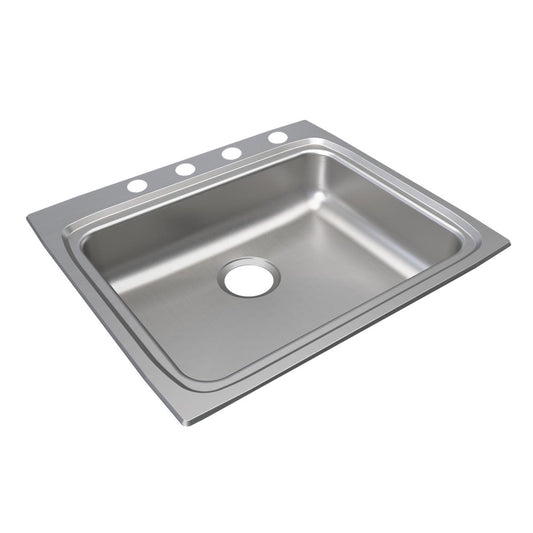 Just Manufacturing SLADA2225A453-J Stainless Steel 25" x 22" x 4-1/2" 3-Hole Single Bowl Drop-in ADA Sink
