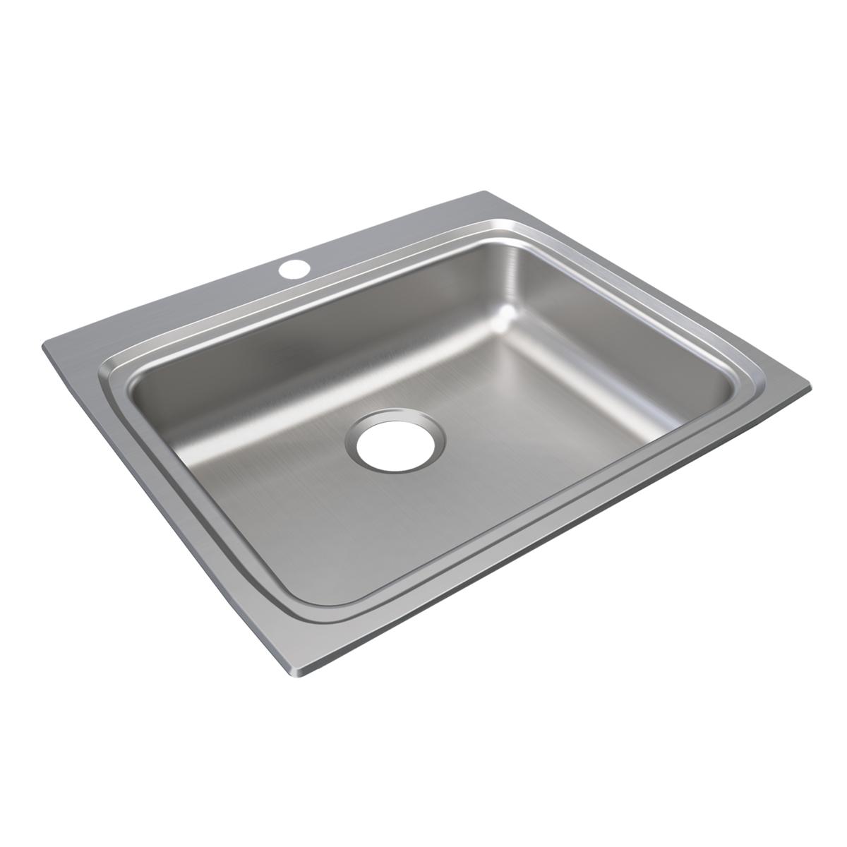 Just Manufacturing SLADA2225A551-J Stainless Steel 25" x 22" x 5-1/2" 1-Hole Single Bowl Drop-in ADA Sink