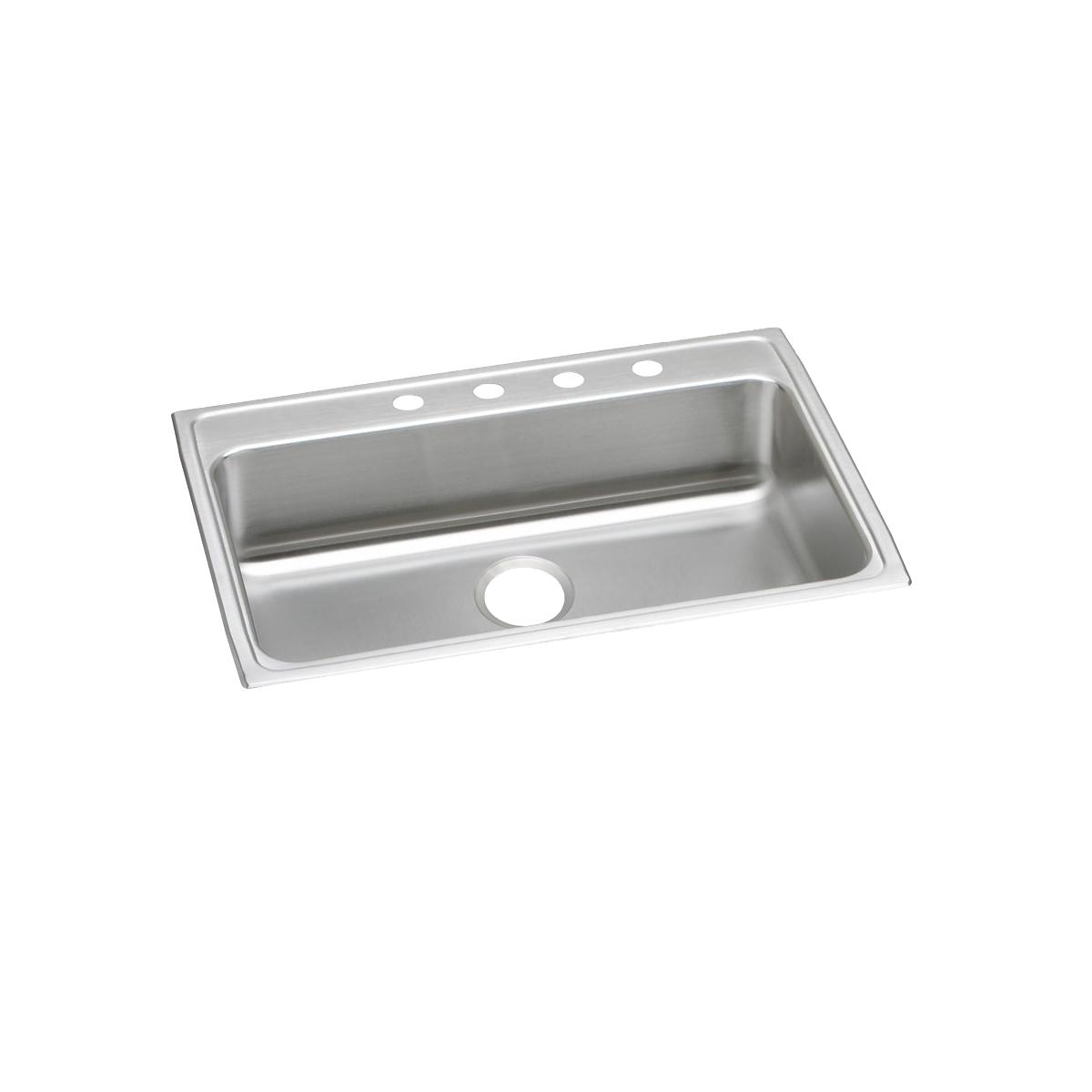 Just Manufacturing SLADA2231A452-J Stainless Steel 31" x 22" x 4-1/2" 2-Hole Single Bowl Drop-in ADA Sink