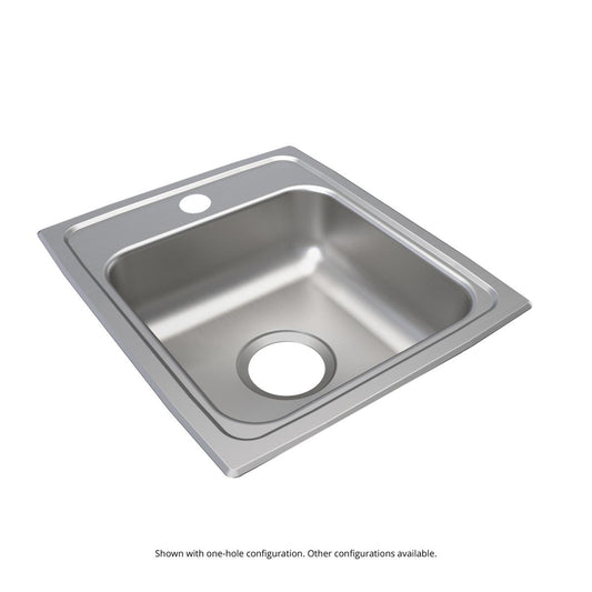 Just Manufacturing SLFADA1815A653-J Stainless Steel 15" x 17-1/2" x 6-1/2" 3-Hole Single Bowl Drop-in ADA Sink w/Overflow