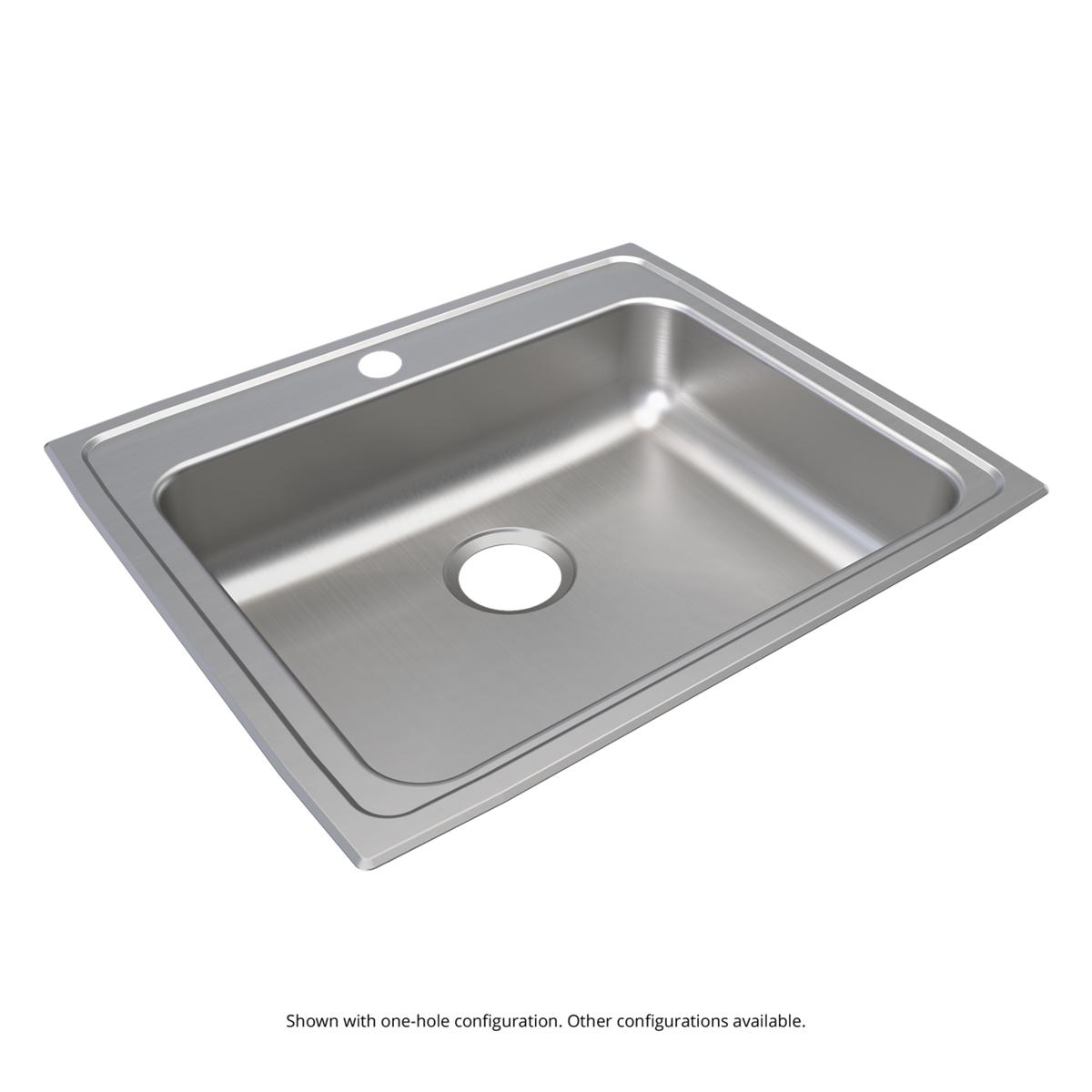 Just Manufacturing SLFADA2125A653-J Stainless Steel 25" x 21-1/4" x 6-1/2" 3-Hole Single Bowl Drop-in ADA Sink w/Overflow