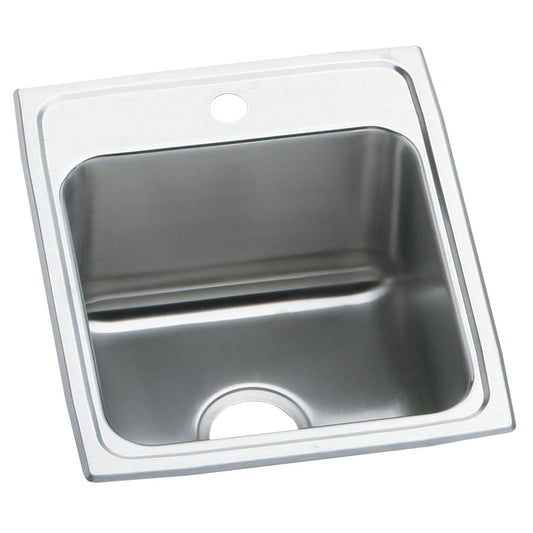 Just Manufacturing SLX2017A1-J Stainless Steel 17" x 20" x 10-1/8" 1-Hole Single Bowl Drop-in Sink