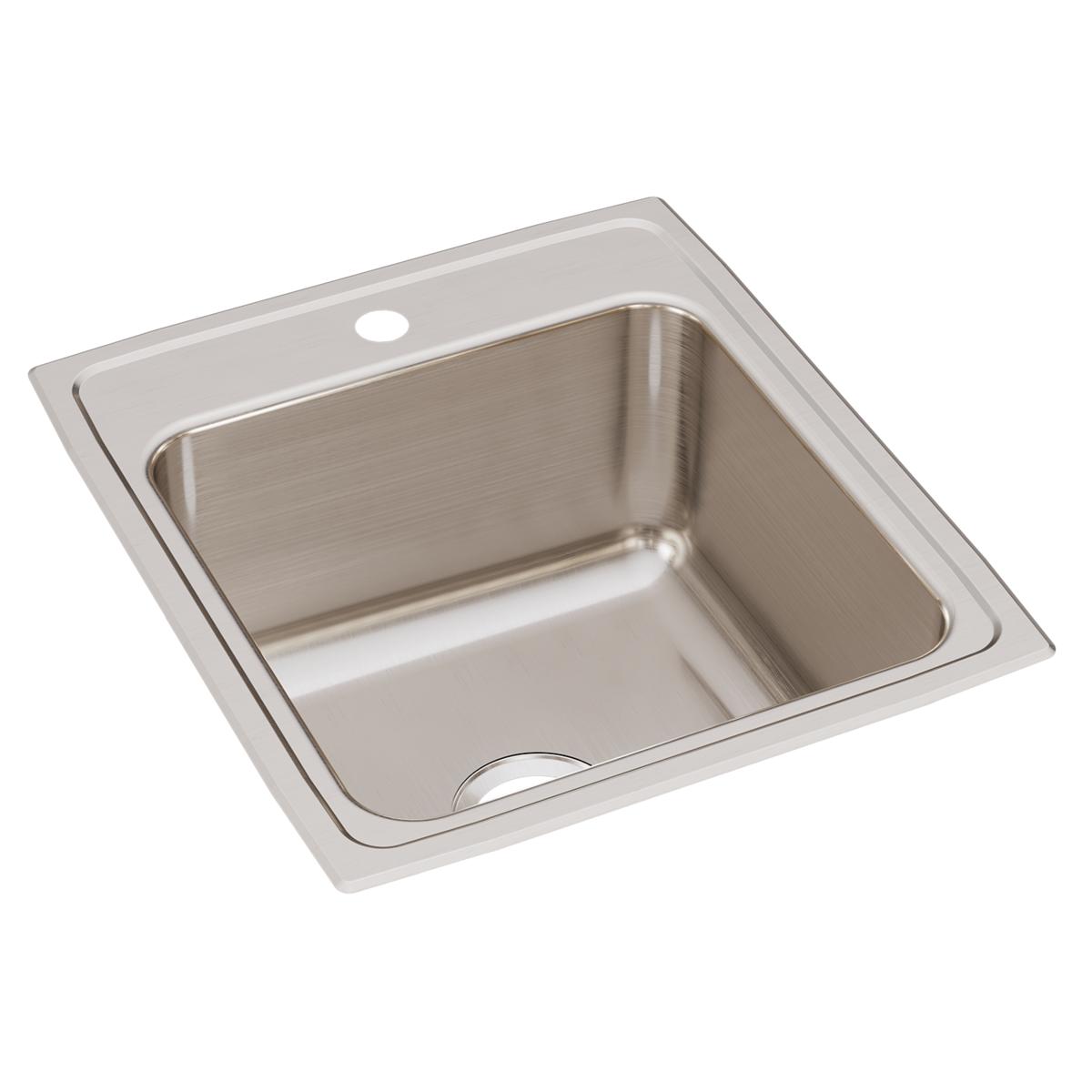 Just Manufacturing SLX2219A1-J Stainless Steel 19-1/2" x 22" x 10-1/8" 1-Hole Single Bowl Drop-in Sink