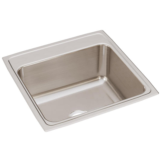 Just Manufacturing SLX2222A2-J Stainless Steel 22" x 22" x 10-1/8" 2-Hole Single Bowl Drop-in Sink