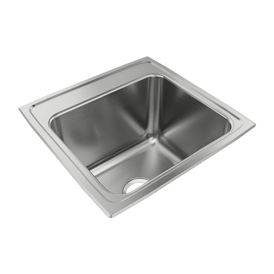 Just Manufacturing SLXD2019A1-J Stainless Steel 19-1/2" x 19" x 12-1/8" 1-Hole Single Bowl Drop-in Sink