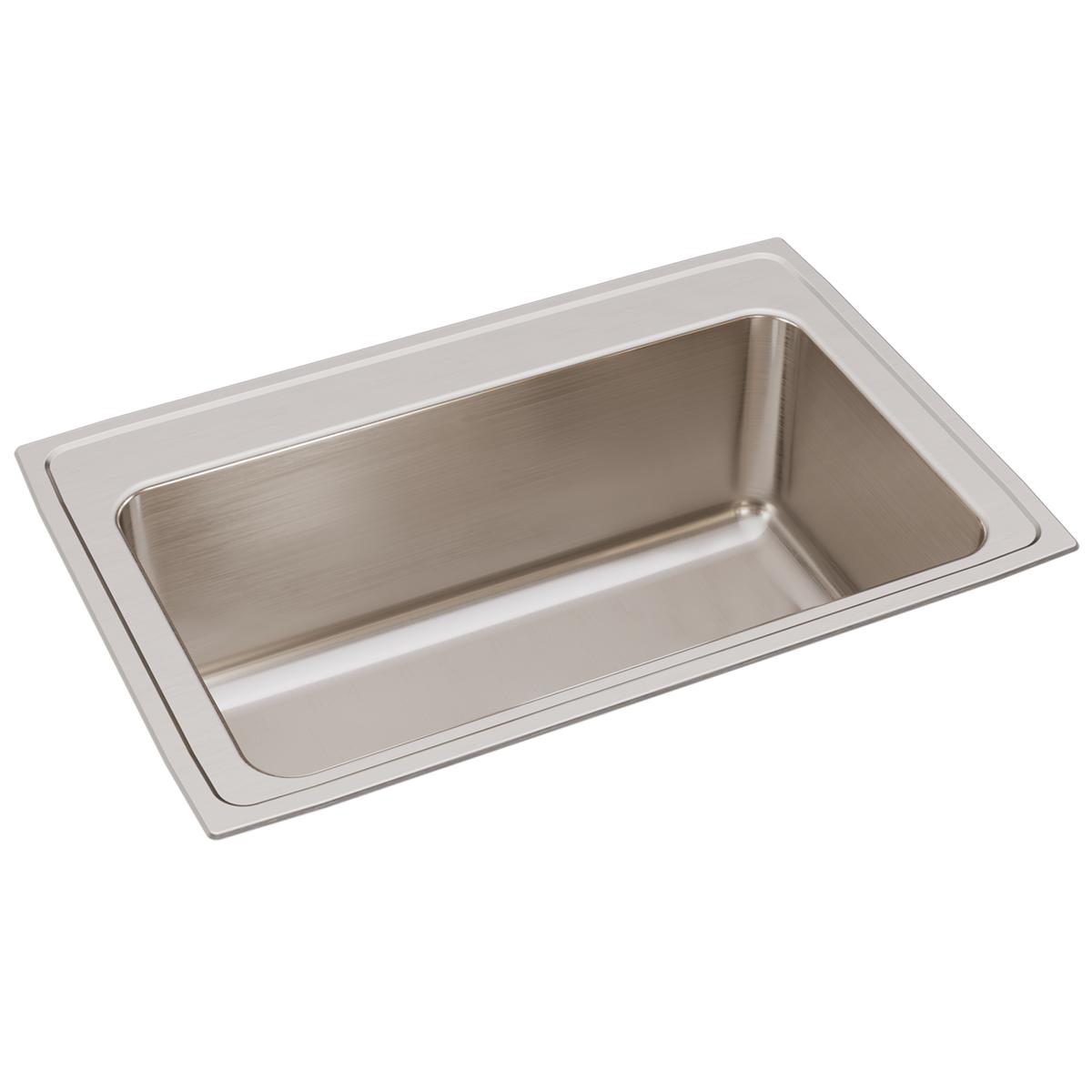 Just Manufacturing SLXD2233A0-J Stainless Steel 33" x 22" x 11-5/8" 0-Hole Single Bowl Drop-in Sink