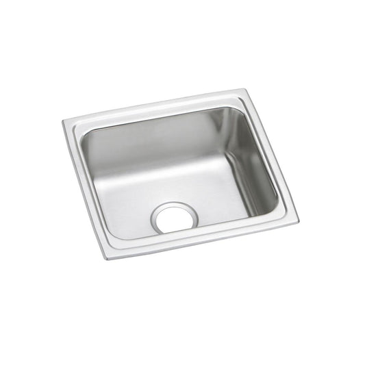 Just Manufacturing SX1719A-J Stainless Steel 19" x 18" x 10-1/8" No Faucet Ledge Single Bowl Drop-in Prep Sink