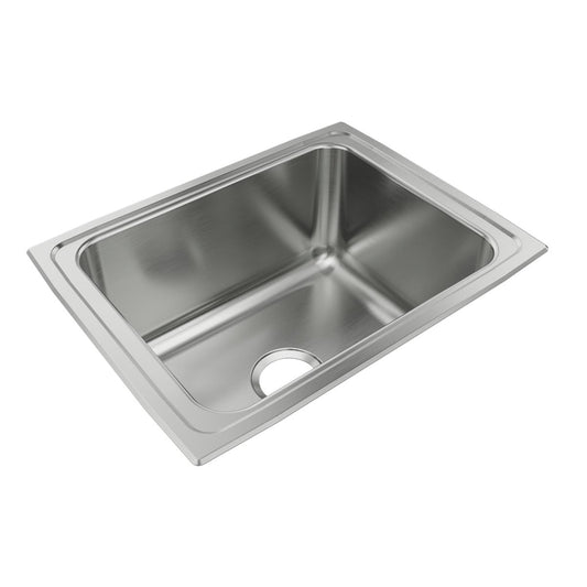 Just Manufacturing SX1721A-J Stainless Steel 22" x 17" x 10-1/8" No Faucet Ledge Single Bowl Drop-in Prep Sink