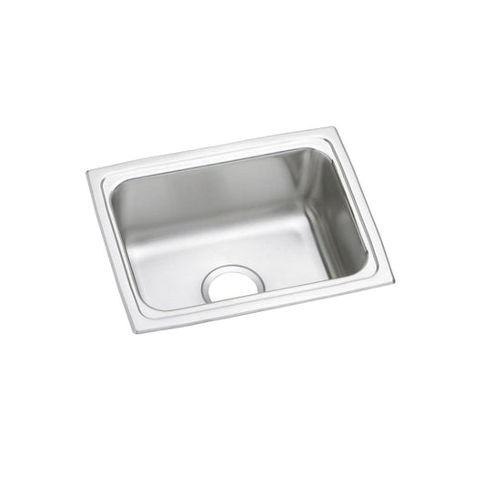 Just Manufacturing SX1925A-J Stainless Steel 25" x 19-1/2" x 10-1/8" No Faucet Ledge Single Bowl Drop-in Sink