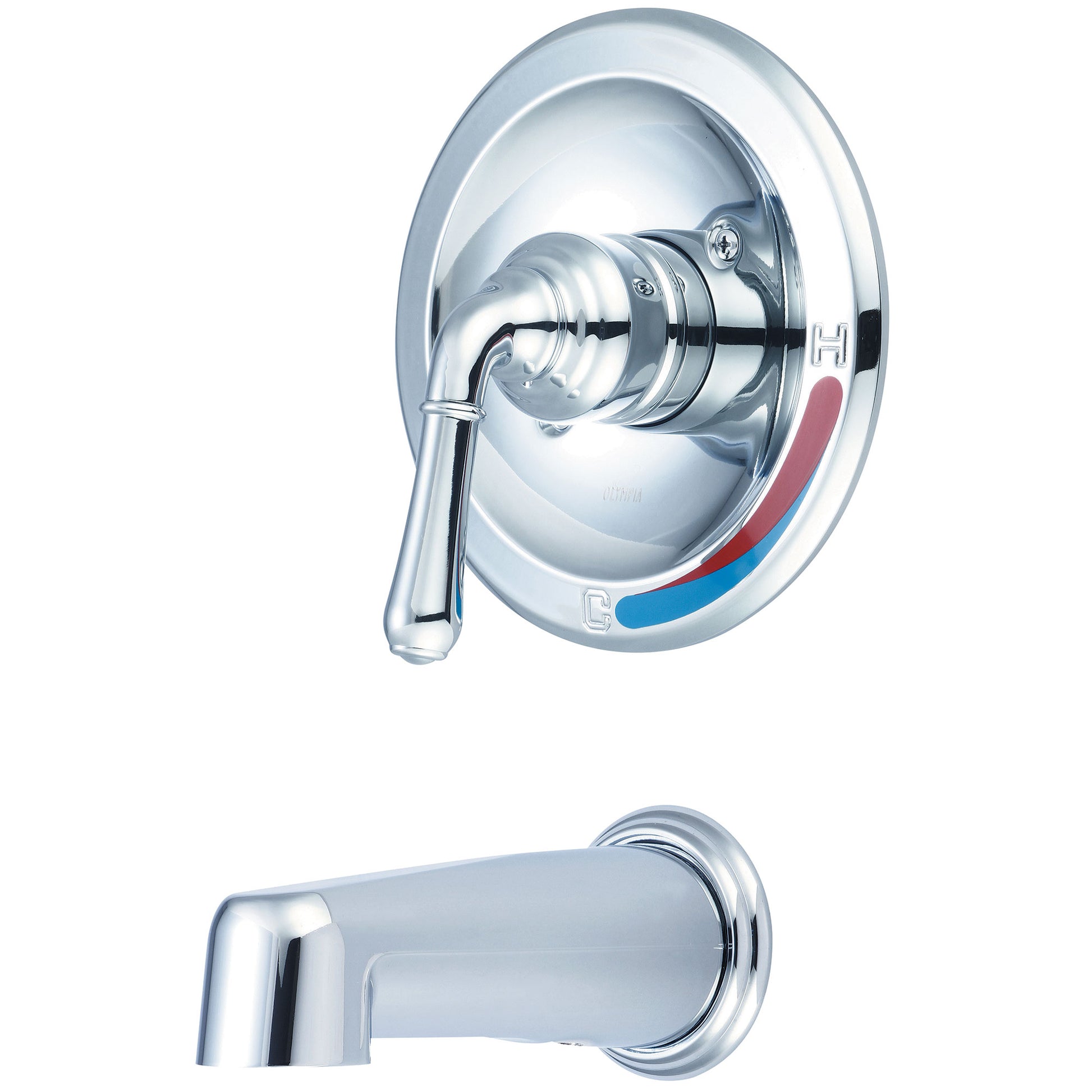 Olympia T-2354 TUB TRIM SET-LVR HDL EXT. COMBO TUB SPT W/ESCUTCHEON-CP