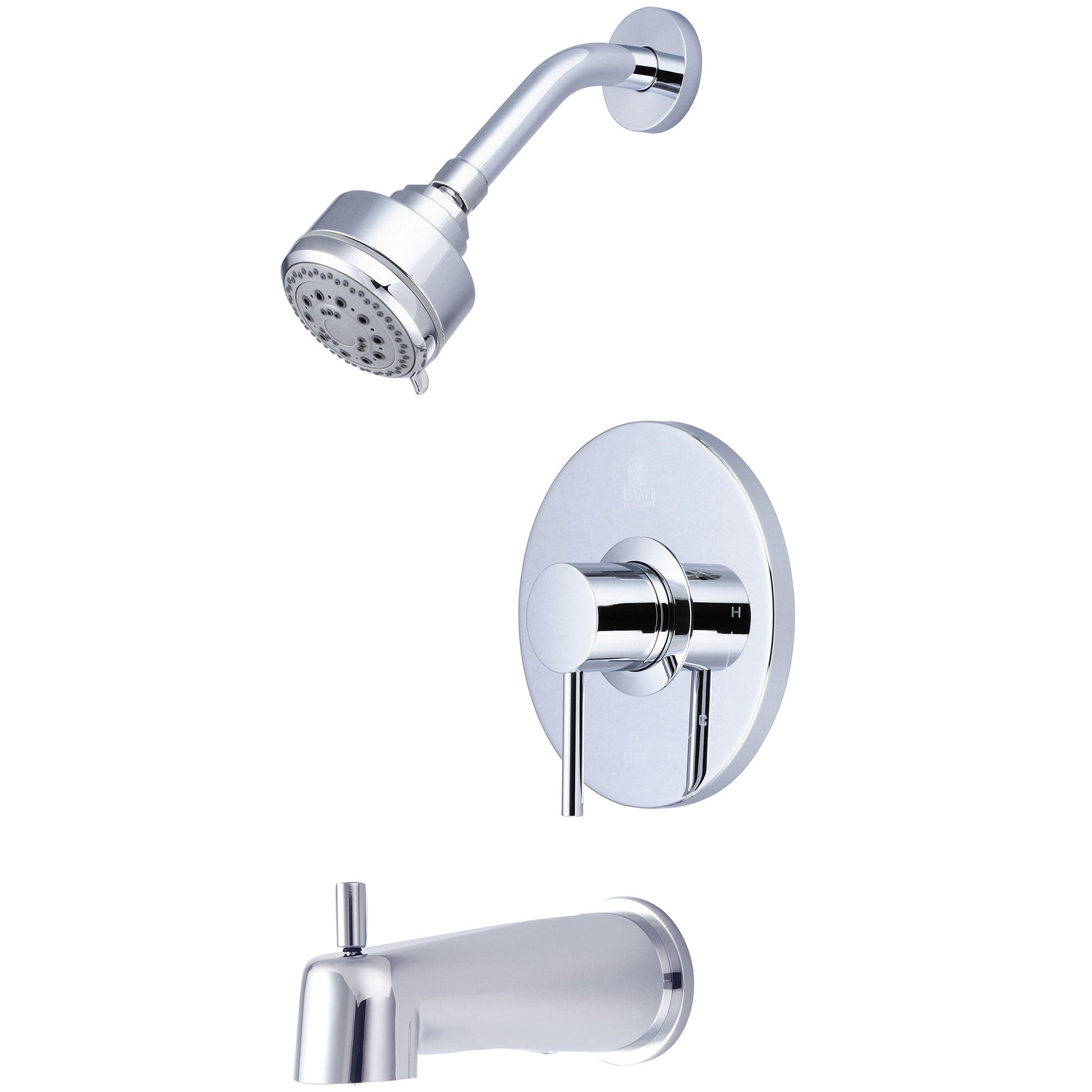 Pioneer T-4Mt111 Tub & Shwr Trim Set-Motegi Lvr Hdl Ext. Combo Dvr Tub Spt Five Func Shwr-Cp