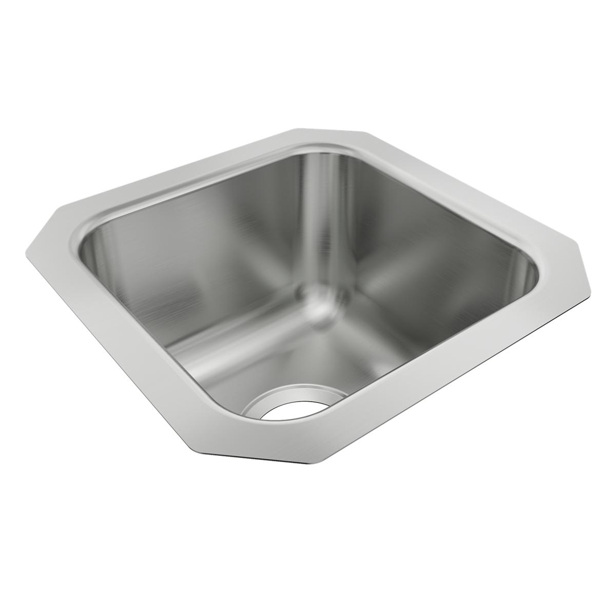 Just Manufacturing US1212A-J Stainless Steel 12-1/2" X 12-1/2" X 7-1/2" Single Bowl Undermount Prep Sink
