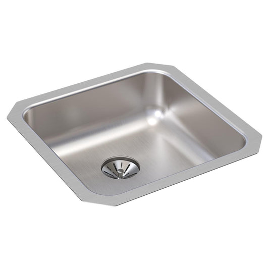 Just Manufacturing USFADA1616A55-J Stainless Steel 16-1/2" x 16-1/2" x 5-3/8" Single Bowl Undermount ADA Sink w/Integra Drain