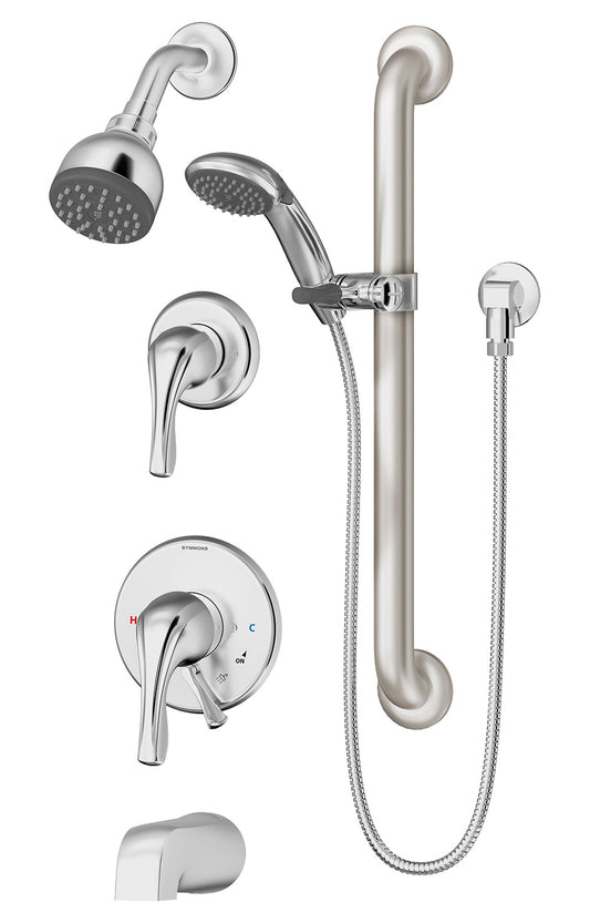 Symmons S-9606-CHKS-PLR-1.5 Origins tub/Shower system with secondary integral diverter