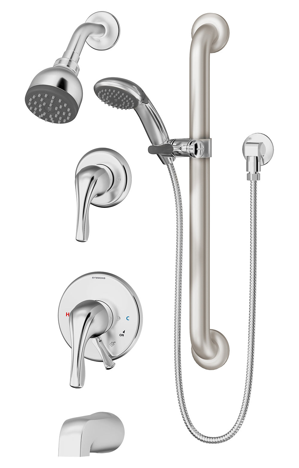 Symmons S-9606-X-PLR Origins tub/Shower system with secondary integral diverter