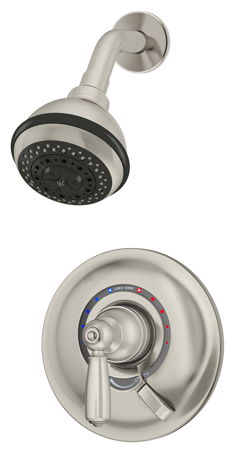 Symmons S-4701-STN-TRM Allura Shower trim with Lever Handle and secondary integral volume control