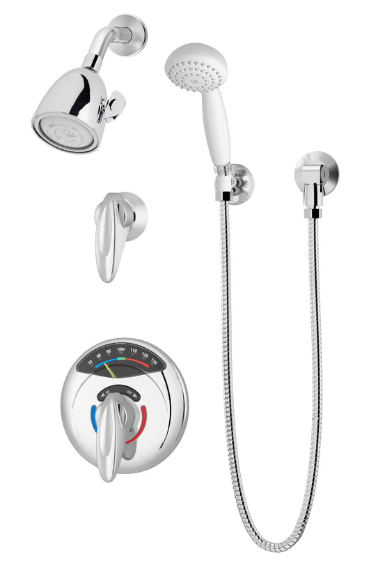 Symmons 1-117VT-FS Visu-Temp Shower system with Hand Shower and Lever Handle