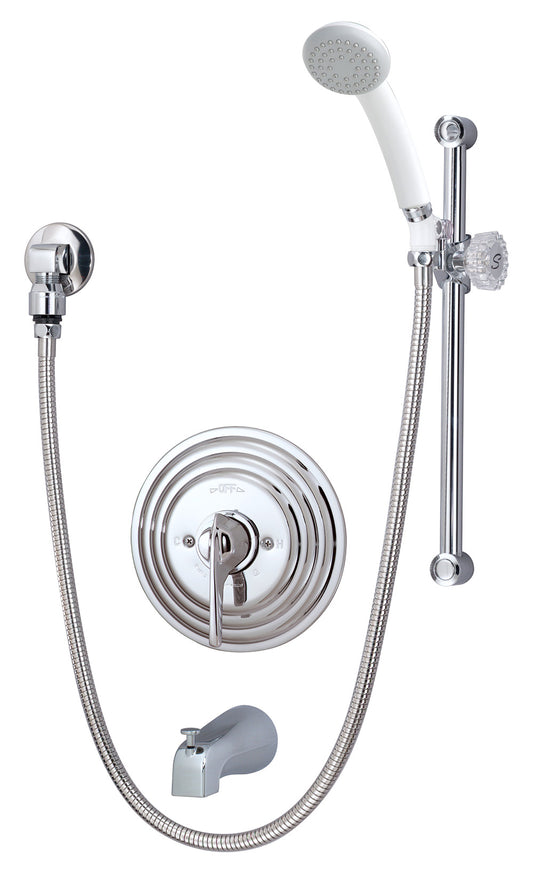 Symmons C-96-400-B30-V-X-1.5 Temptrol tub/Shower system with Lever Handle and integral service stops