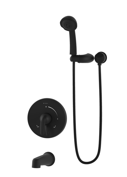 Symmons S5504MBTRM Elm tub and hand shower trim with secondary integral diverter
