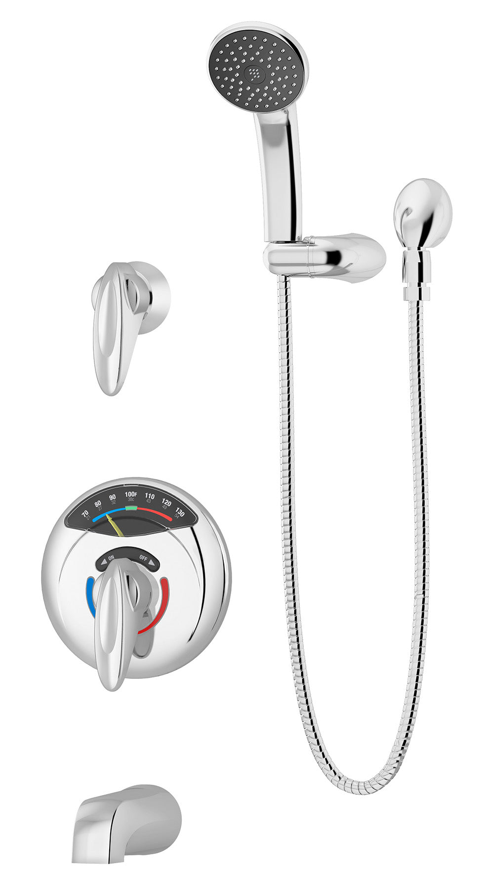 Symmons 1-500VT-H401-V Visu-Temp tub/Shower system with Hand Shower and Lever Handle