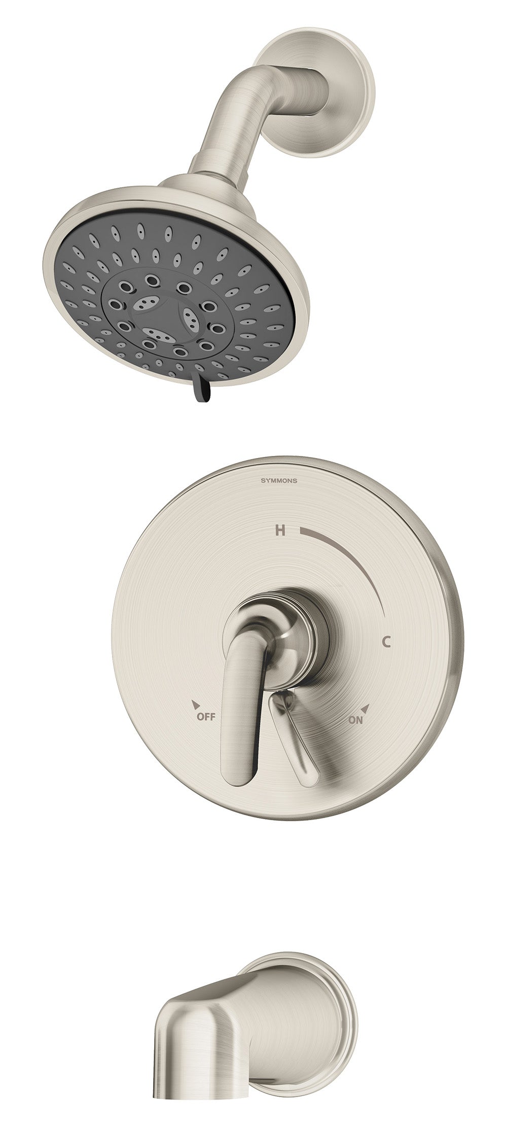Symmons S-5502-STN-TRM Elm tub/Shower trim with Lever Handle and secondary integral volume control