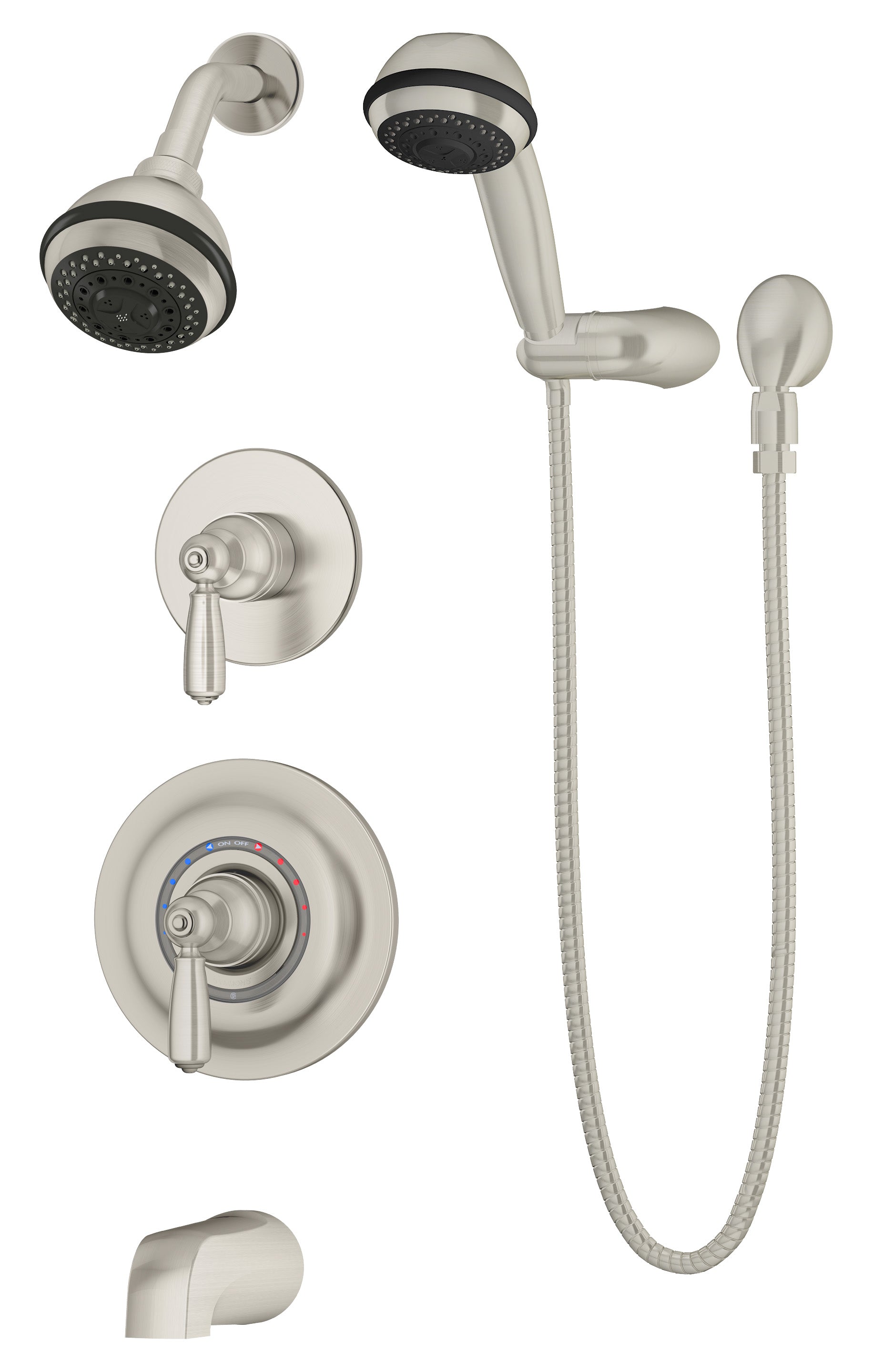 Symmons 4706-STN-1.5-TRM Allura tub/Shower trim with Hand Shower & Lever Handle