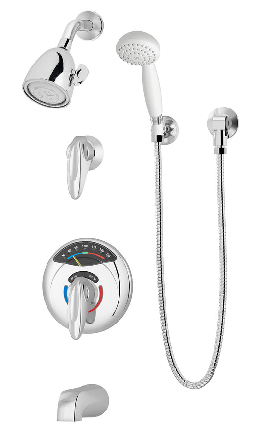 Symmons 1-317VT-FS-1.5-NS Visu-Temp tub/Shower system with Hand Shower and Lever Handle