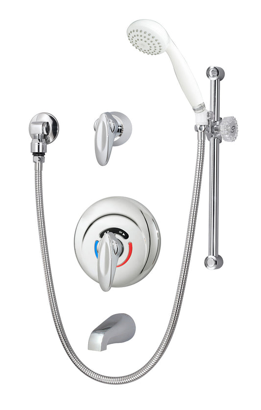 Symmons 1-50-FSB-R-1.5-TRM Safetymix tub/Shower trim with Hand Shower and Lever Handle