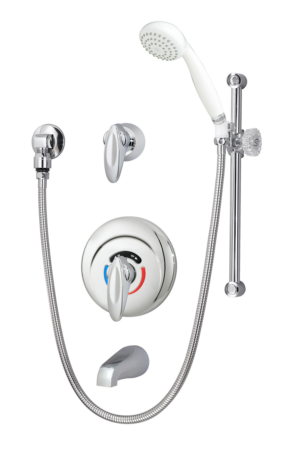 Symmons 1-50-FSB-TRM Safetymix tub/Shower trim with Hand Shower and Lever Handle