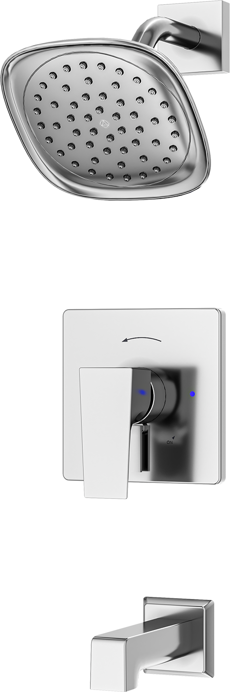 Symmons S4992TRM Verity HydroMersion VersaFlex Integral Diverter Tub and Shower Trim