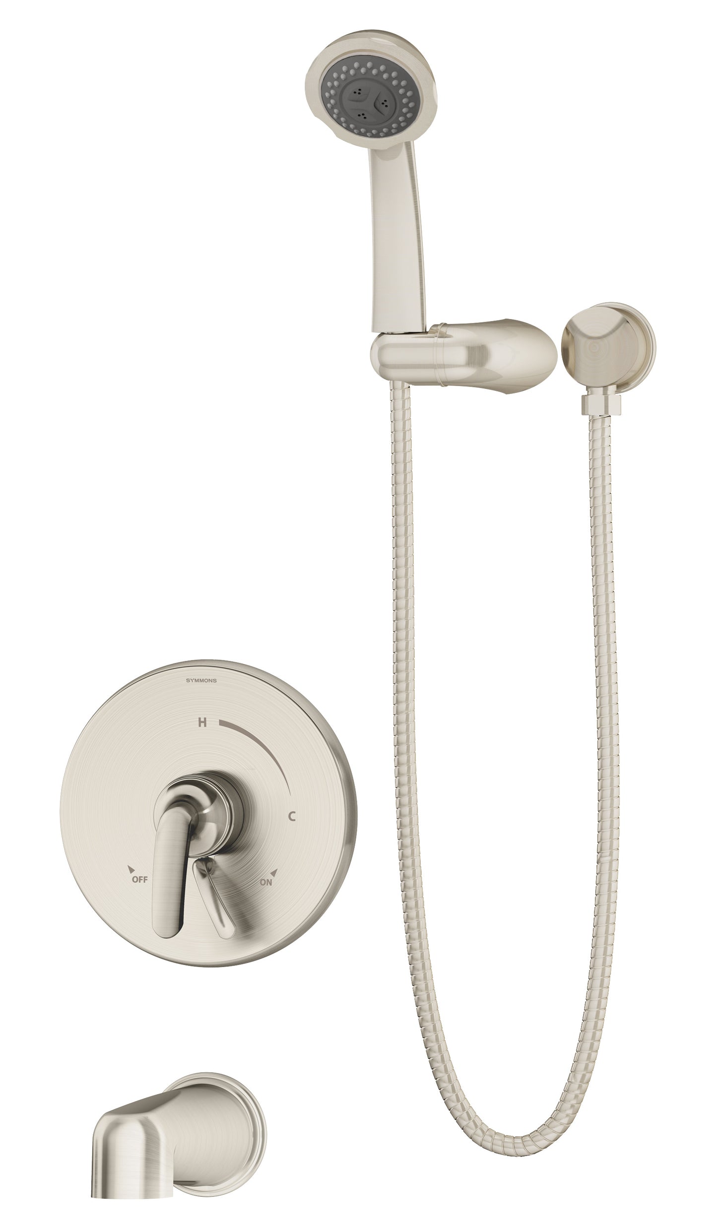 Symmons S-5504-STN-1.5-TRM Elm tub/Shower trim with Lever Handle and secondary integral diverter