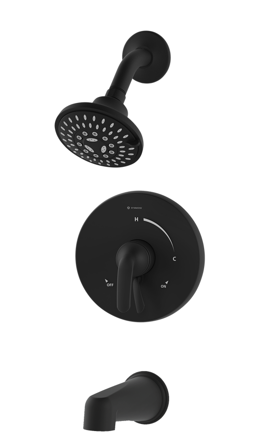 Symmons S5502MBTRM Elm tub/Shower trim with Lever Handle and secondary integral diverter