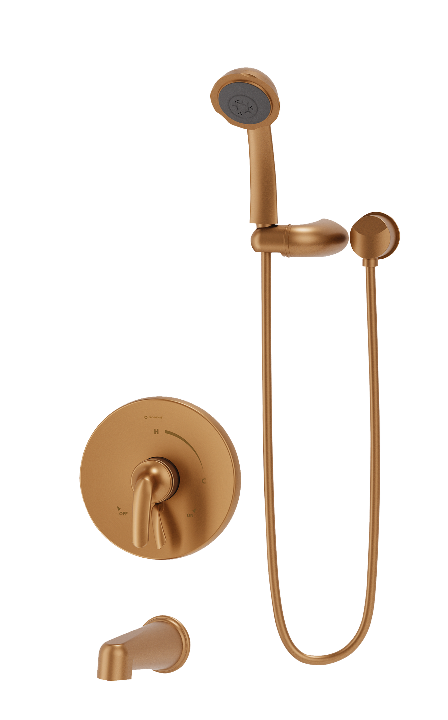 Symmons S5504BBZTRM Elm tub and hand shower trim with secondary integral diverter