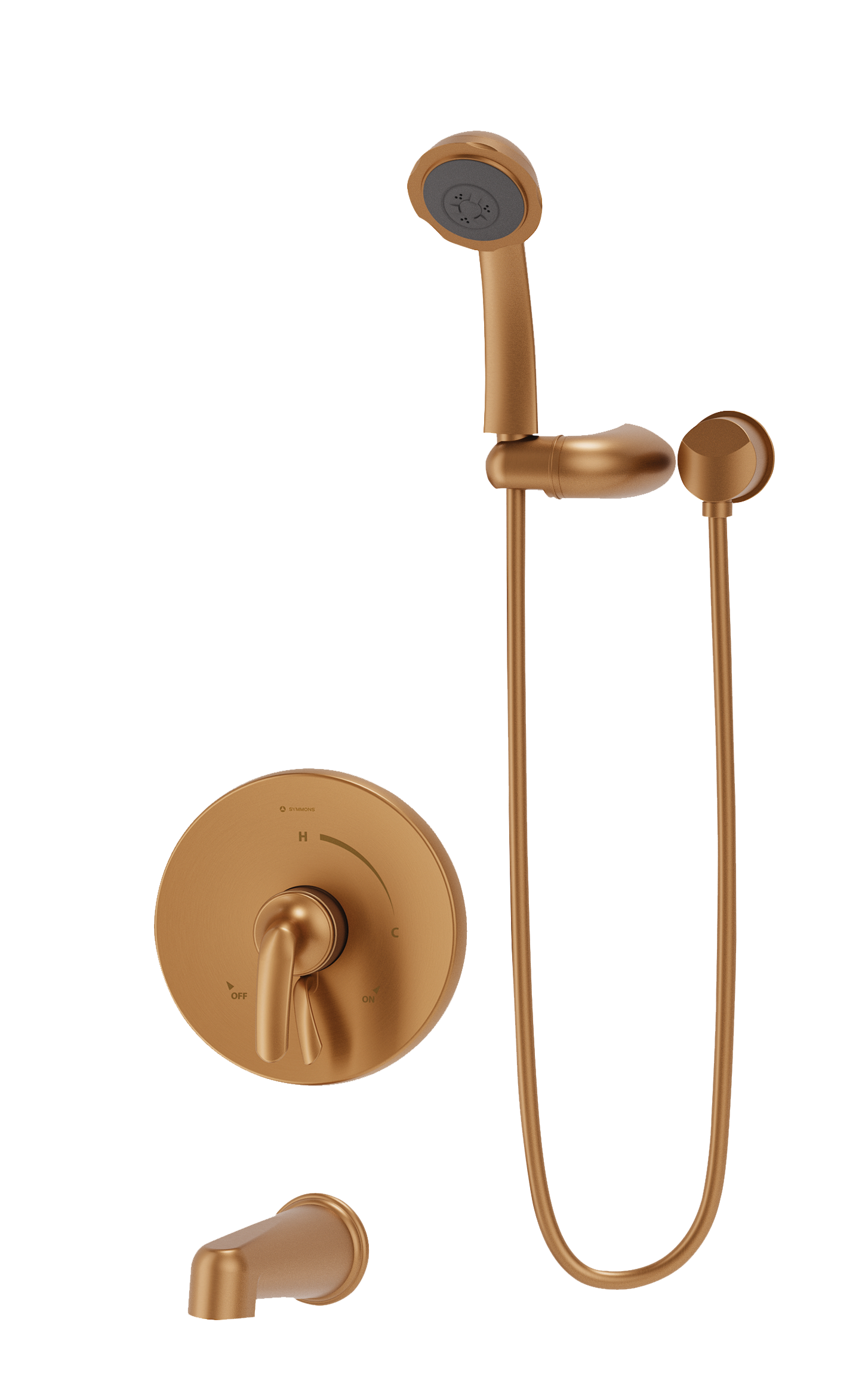 Symmons S5504BBZTRM Elm tub and hand shower trim with secondary integral diverter