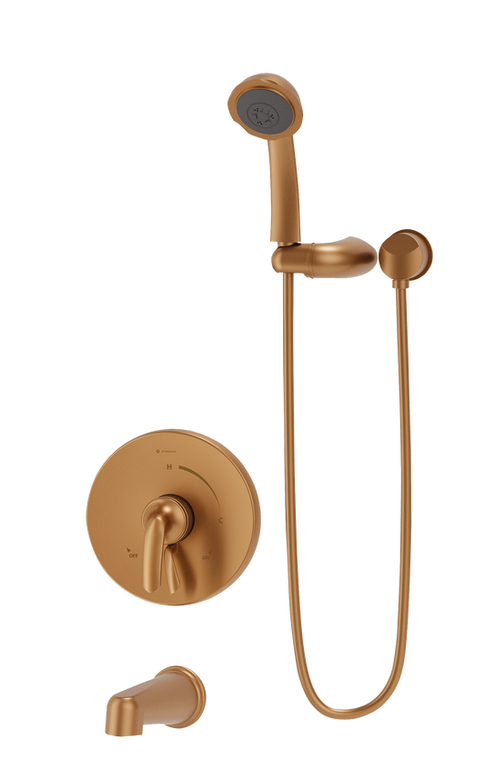 Symmons S5504BBZTRM Elm tub and hand shower trim with secondary integral diverter
