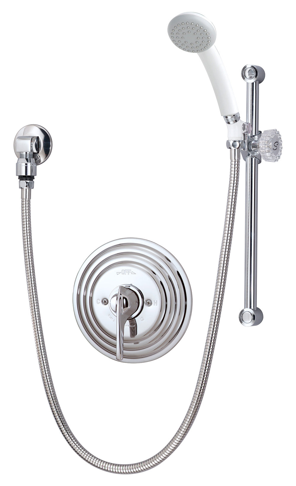 Symmons C-96-300-B30-V-X-1.5 Temptrol Shower system with Lever Handle and integral service stops