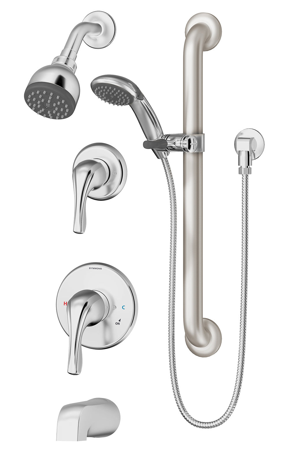 Symmons 9606-X-PLR-1.5-NS Origins tub/Shower system with Hand Shower